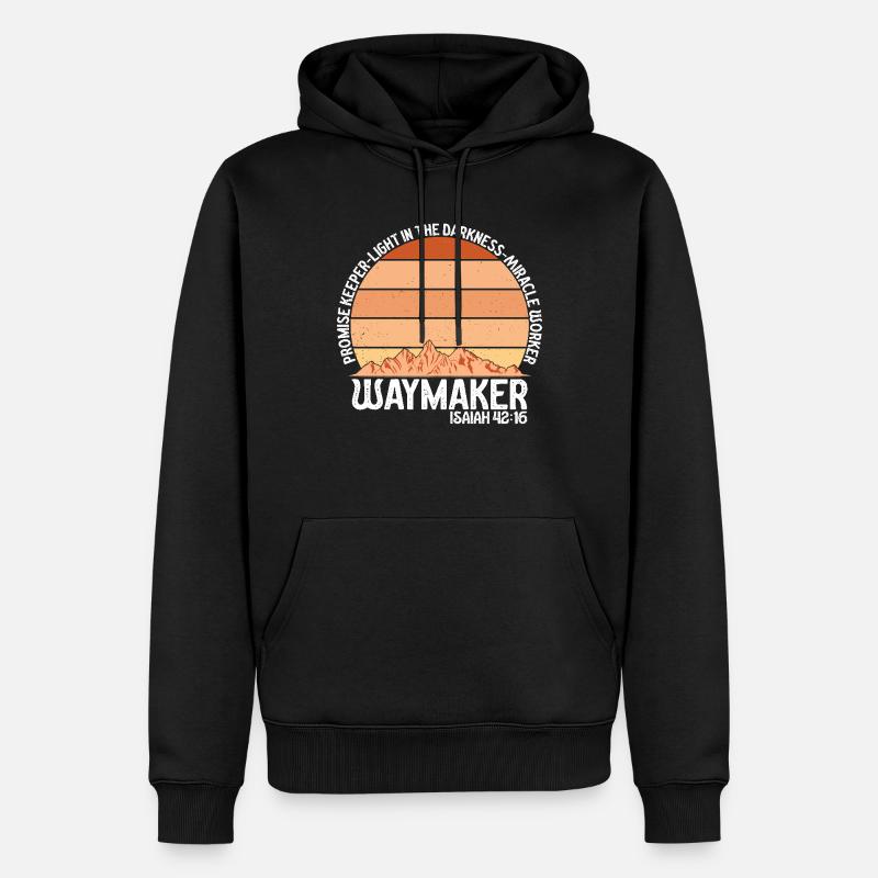 Wegweiser, Versprechenshüter, Wundertäter - Männer Premium Bio Hoodie - Schwarz