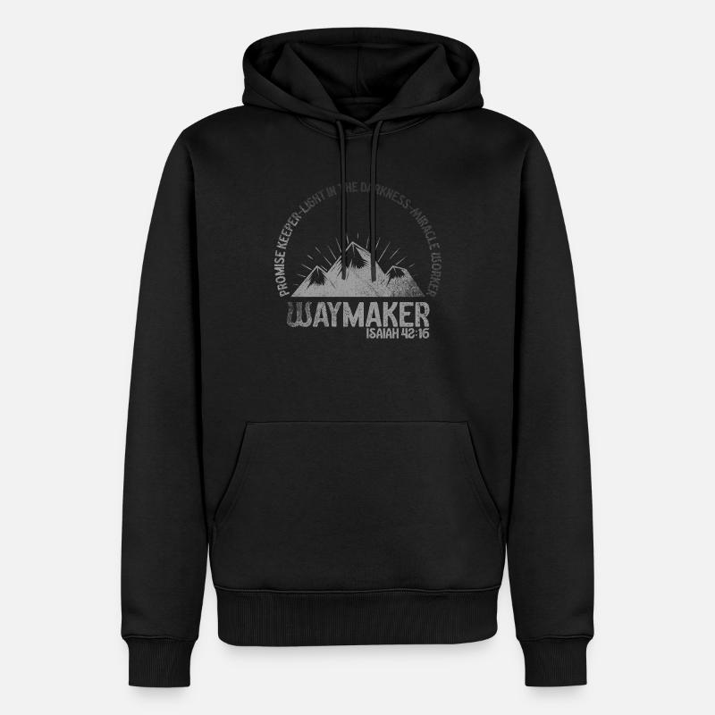 Wegweiser, Versprechenshüter, Wundertäter - Männer Premium Bio Hoodie - Schwarz