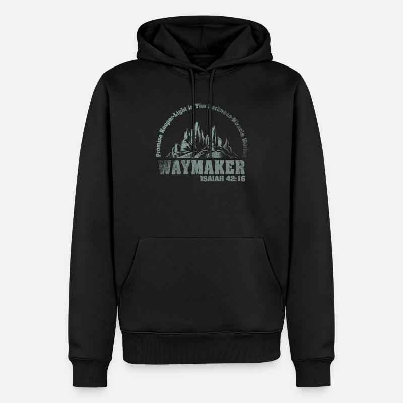 Wegweiser, Versprechenshüter, Wundertäter - Männer Premium Bio Hoodie - Schwarz