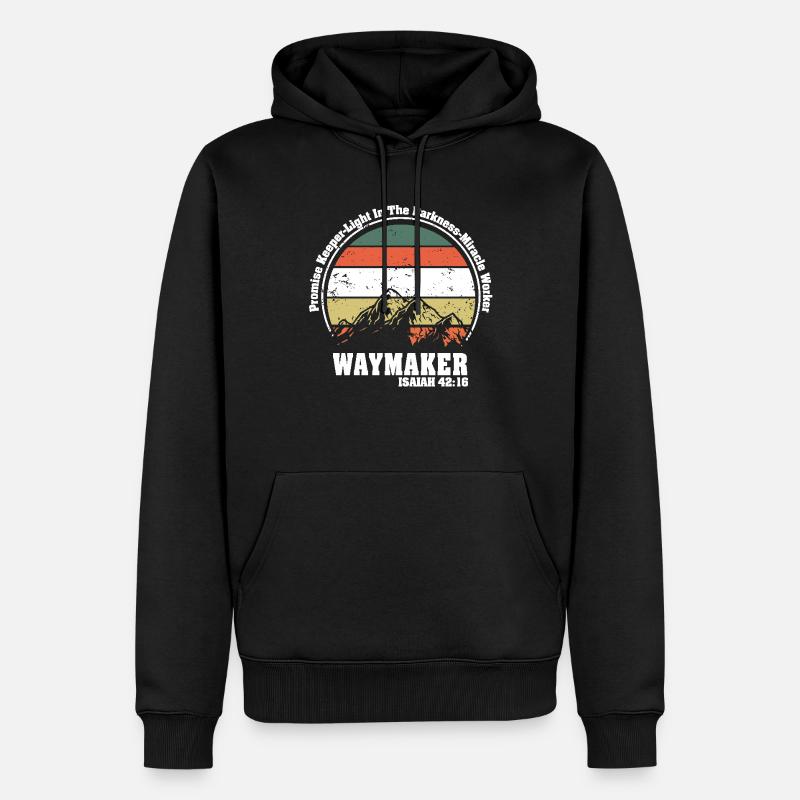 Wegweiser, Versprechenshüter, Wundertäter - Männer Premium Bio Hoodie - Schwarz