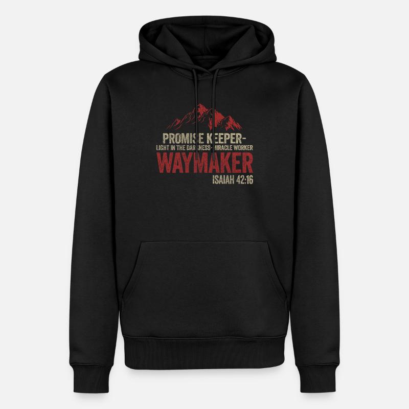 Wegweiser, Versprechenshüter, Wundertäter - Männer Premium Bio Hoodie - Schwarz