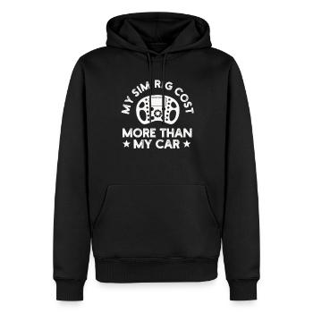 Simracer Esports Enthusiast Sim Racing - Männer Premium Bio Hoodie - Schwarz - Vorne - Nico (187cm)