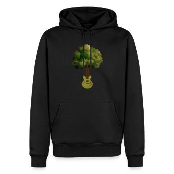 Yggdrasil Nature Musicien Arbre De Vie - Sweat à capuche Premium bio Homme - noir - Devant - Nico (187cm)