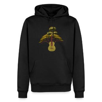 Yggdrasil Nature Musicien Arbre De Vie - Sweat à capuche Premium bio Homme - noir - Devant - Nico (187cm)