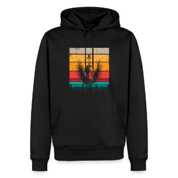 Yggdrasil Nature Musicien Arbre De Vie - Sweat à capuche Premium bio Homme - noir - Devant - Nico (187cm)