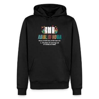 Abibliophobia Bookworm Livres de lecture - Sweat à capuche Premium bio Homme - noir - Devant - Nico (187cm)