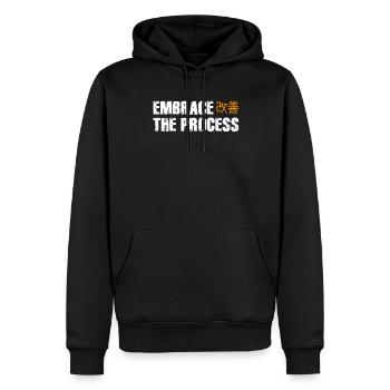 Le Kaizen japonais adopte le processus - Sweat à capuche Premium bio Homme - noir - Devant - Nico (187cm)