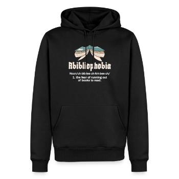 Abibliophobia Bookworm Livres de lecture - Sweat à capuche Premium bio Homme - noir - Devant - Nico (187cm)