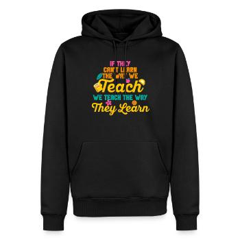 Autismus-Bewusstsein SPED Lehrer lernen - Männer Premium Bio Hoodie - Schwarz - Vorne - Nico (187cm)