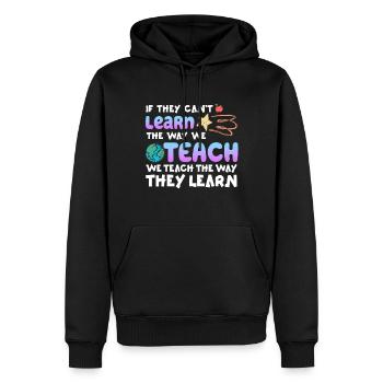 Autismus-Bewusstsein SPED Lehrer lernen - Männer Premium Bio Hoodie - Schwarz - Vorne - Nico (187cm)