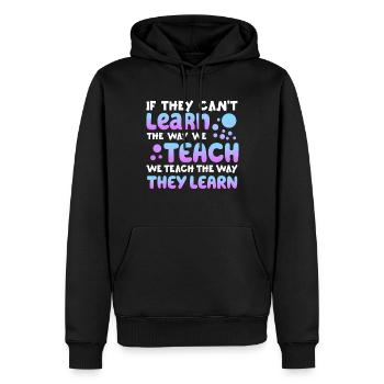 Autismus-Bewusstsein SPED Lehrer lernen - Männer Premium Bio Hoodie - Schwarz - Vorne - Nico (187cm)