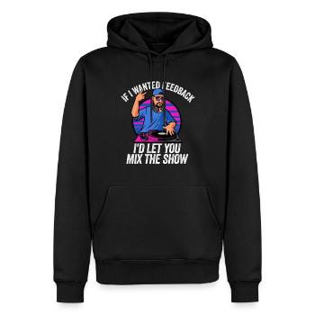 Si je voulais un ingénieur du son en retour - Sweat à capuche Premium bio Homme - noir - Devant - Nico (187cm)