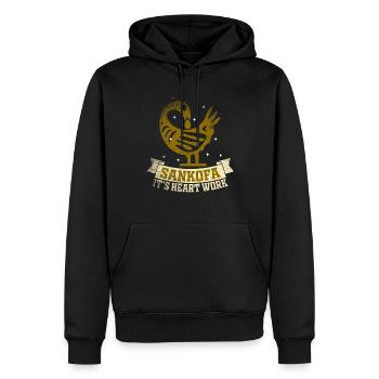 Sankofa Symbol Adinkra Ghana Schwarz - Männer Premium Bio Hoodie - Schwarz - Vorne - Nico (187cm)