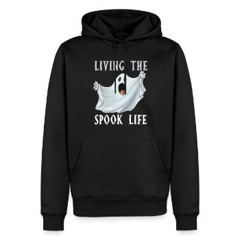 Living The Spook Life Ghost Bait - Men’s Premium Organic Hoodie - black - Front - Nico (187cm)