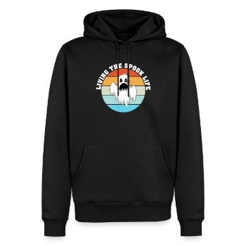 Living The Spook Life Ghost Bait - Men’s Premium Organic Hoodie - black - Front - Nico (187cm)