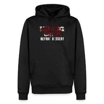 Aufklärung von Verbrechen vor dem Dessert Mystery - Männer Premium Bio Hoodie - Schwarz - Vorne - Nico (187cm)