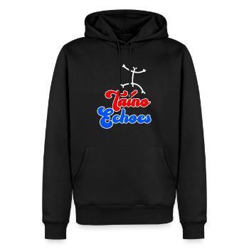 Taíno spiegelt den Stolz seiner karibischen Abstammung wider - Männer Premium Bio Hoodie - Schwarz - Vorne - Nico (187cm)