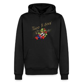 Taíno spiegelt den Stolz seiner karibischen Abstammung wider - Männer Premium Bio Hoodie - Schwarz - Vorne - Nico (187cm)