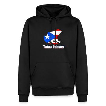 Taíno spiegelt den Stolz seiner karibischen Abstammung wider - Männer Premium Bio Hoodie - Schwarz - Vorne - Nico (187cm)