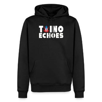 Taíno spiegelt den Stolz seiner karibischen Abstammung wider - Männer Premium Bio Hoodie - Schwarz - Vorne - Nico (187cm)