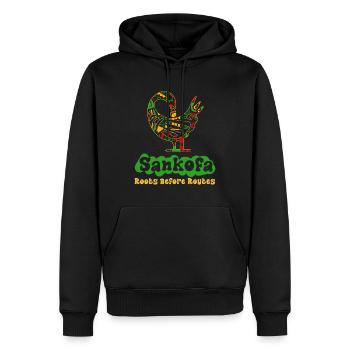 Sankofa Symbol Adinkra Ghana Schwarz - Männer Premium Bio Hoodie - Schwarz - Vorne - Nico (187cm)