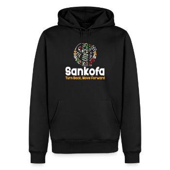 Sankofa Symbol Adinkra Ghana Schwarz - Männer Premium Bio Hoodie - Schwarz - Vorne - Nico (187cm)