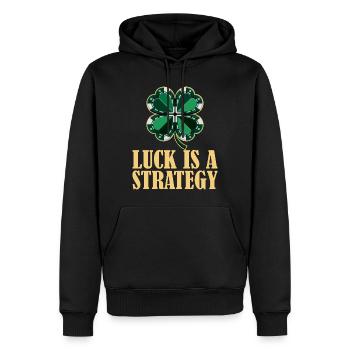 La chance est une stratégie de jeu de casino - Sweat à capuche Premium bio Homme - noir - Devant - Nico (187cm)