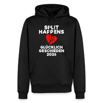 Scheidung 2026 Geschieden Neuanfang Party - Männer Premium Bio Hoodie - Schwarz - Vorne - Nico (187cm)