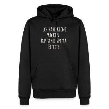 Je n’ai aucun alter. Ce sont des effets spéciaux - Sweat à capuche Premium bio Homme - noir - Devant - Nico (187cm)