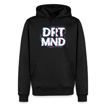 T-shirt glitch de Dortmund, sweat à capuche, casquette - Sweat à capuche Premium bio Homme - noir - Devant - Nico (187cm)