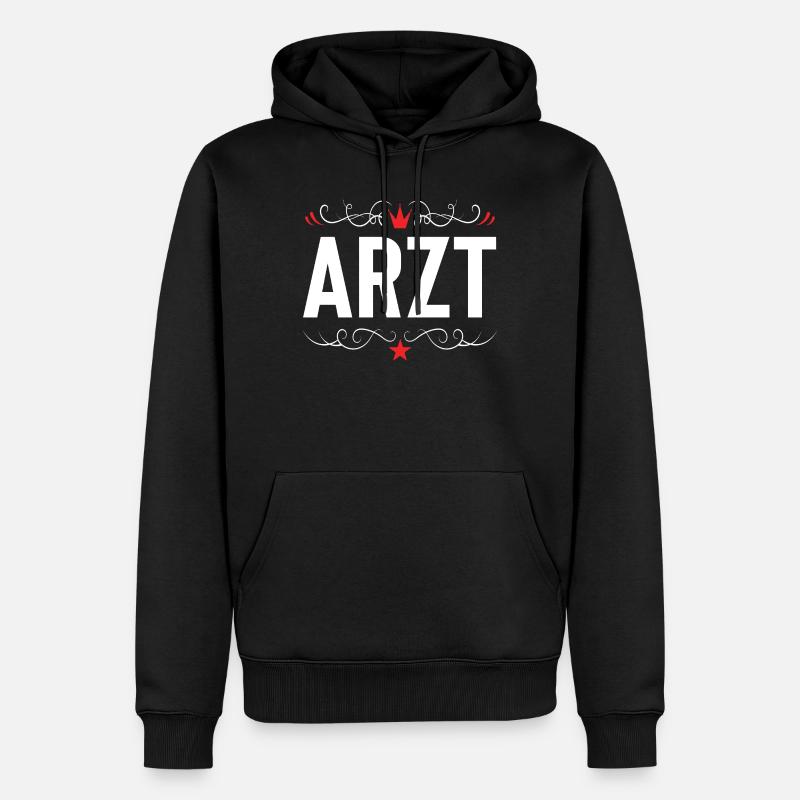 Arzt Beruf - Männer Premium Bio Hoodie - Schwarz