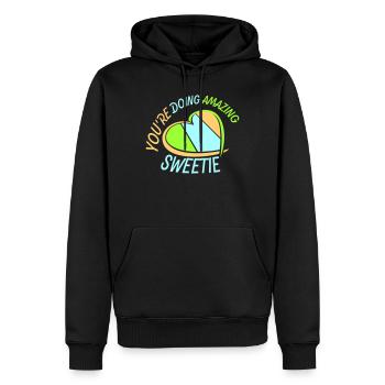 You're Doing Amazing Sweetie Lustig Ermutigend - Männer Premium Bio Hoodie - Schwarz - Vorne - Nico (187cm)