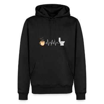 Kaffee Zigarette Toilette Witzig Raucher - Männer Premium Bio Hoodie - Schwarz - Vorne - Nico (187cm)