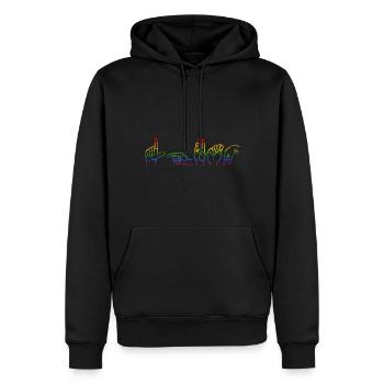 ASL LGBTQ Zeichensprache Stolz - Männer Premium Bio Hoodie - Schwarz - Vorne - Nico (187cm)