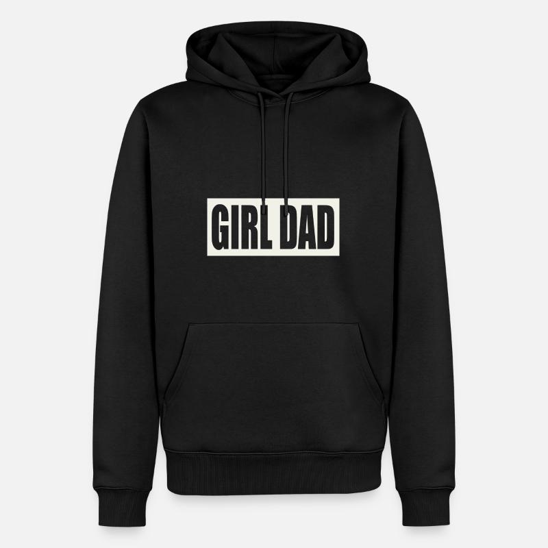 FILLE PAPA - Sweat à capuche Premium bio Homme - noir