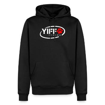 Yiff inside - Sweat à capuche Premium bio Homme - noir - Devant - Nico (187cm)