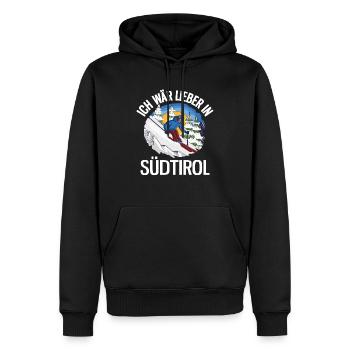 Ich Wär Lieber In Südtirol Skifahren Skifahrer - Männer Premium Bio Hoodie - Schwarz - Vorne - Nico (187cm)