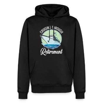 Cruising Through Retirement Kreuzfahrt Rente - Männer Premium Bio Hoodie - Schwarz - Vorne - Nico (187cm)