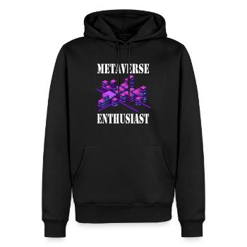 Metaverse Enthusiast Virtual Reality - Männer Premium Bio Hoodie - Schwarz - Vorne - Nico (187cm)