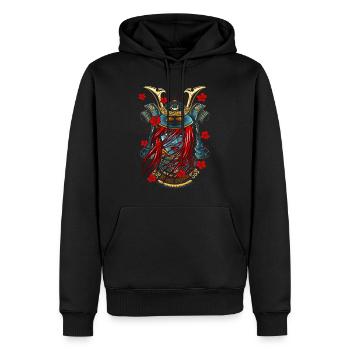 rothaariges Mädchen Samurai - Männer Premium Bio Hoodie - Schwarz - Vorne - Nico (187cm)