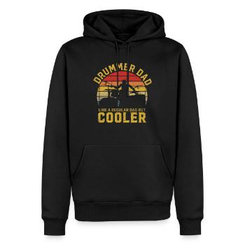 Schlagzeuger Papa - Männer Premium Bio Hoodie - Schwarz - Vorne - Nico (187cm)