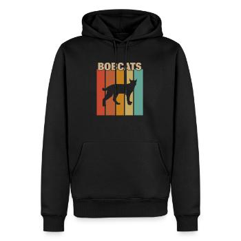 Vintage Bobcat Retro Bobcat - Sweat à capuche Premium bio Homme - noir - Devant - Nico (187cm)
