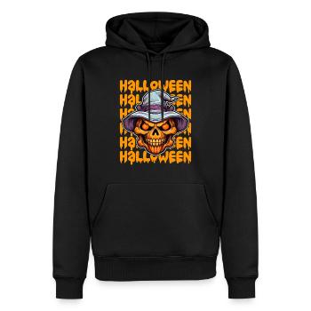 Halloween Design gruselig für die nächste Party - Männer Premium Bio Hoodie - Schwarz - Vorne - Nico (187cm)