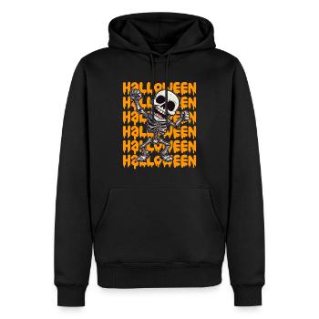 Design d’Halloween effrayant pour la prochaine fête - Sweat à capuche Premium bio Homme - noir - Devant - Nico (187cm)