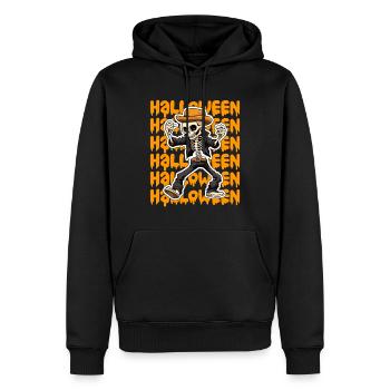 Halloween Design gruselig für die nächste Party - Männer Premium Bio Hoodie - Schwarz - Vorne - Nico (187cm)