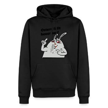 Ostern fällt heuer aus - Männer Premium Bio Hoodie - Schwarz - Vorne - Nico (187cm)