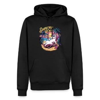 Summer vibes Unicorn - Men’s Premium Organic Hoodie - black - Front - Nico (187cm)