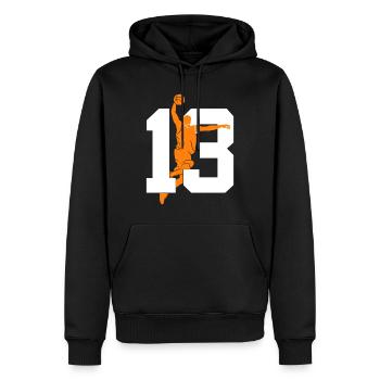 NUMMER 13 BASKETBALL 13. GEBURTSTAG - Männer Premium Bio Hoodie - Schwarz - Vorne - Nico (187cm)