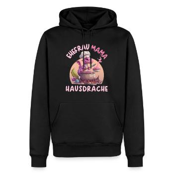 Ehefrau Mama Hausdrache - Männer Premium Bio Hoodie - Schwarz - Vorne - Nico (187cm)