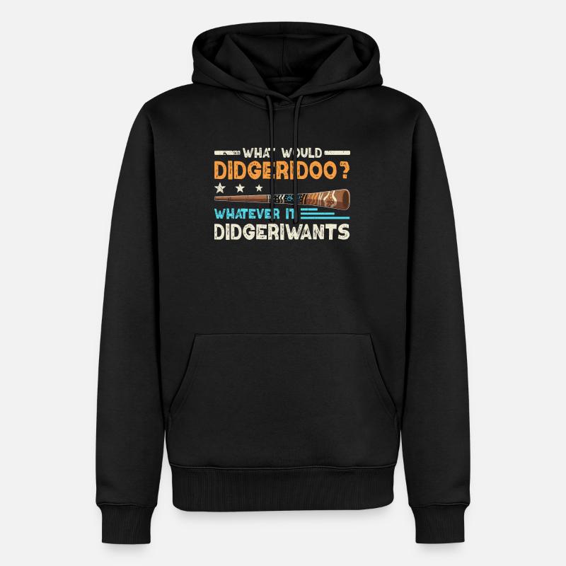 Qu’est-ce que le didgeridoo? - Sweat à capuche Premium bio Homme - noir